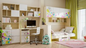 Детская комната Флёр (Белый/корпус Клен) в Череповце - cherepovec.katalogmebeli.com | фото