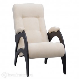 Кресло для отдыха Неаполь Модель 9 без лозы (Венге-эмаль/Ткань Ваниль Verona Vanilla) в Череповце - cherepovec.katalogmebeli.com | фото