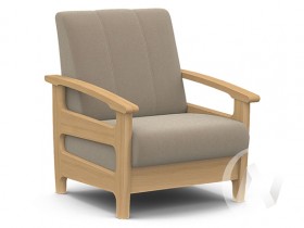 Кресло для отдыха Омега (бук лак/CATANIA LATTE) в Череповце - cherepovec.katalogmebeli.com | фото 1