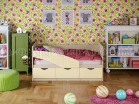 Кровать Бабочки 2,0м (Ваниль матовый) в Череповце - cherepovec.katalogmebeli.com | фото