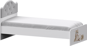 Кровать Каспер с мягкой спинкой и фотопечатью (800х1900) Белый в Череповце - cherepovec.katalogmebeli.com | фото