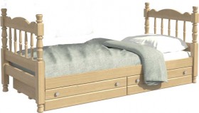 Кровать одинарная Аленка из массива сосны 800*1890 Сосна в Череповце - cherepovec.katalogmebeli.com | фото