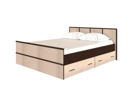 Кровать Сакура с настилом и ящиками 1,4 (Венге/Лоредо) в Череповце - cherepovec.katalogmebeli.com | фото