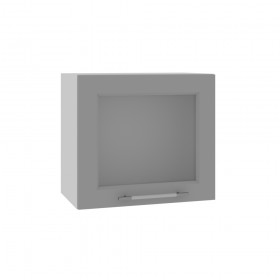 Квадро ВПГС 500 шкаф верхний горизонтальный со стеклом высокий (Лунный свет/корпус Серый) в Череповце - cherepovec.katalogmebeli.com | фото