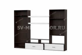 Мебель для гостиной МГС 7 Исполнение 1 Дуб Венге/Белый глянец в Череповце - cherepovec.katalogmebeli.com | фото