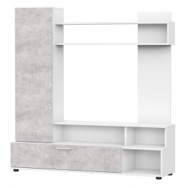 Мебель для гостиной "МГС 9" Белый / Цемент светлый в Череповце - cherepovec.katalogmebeli.com | фото