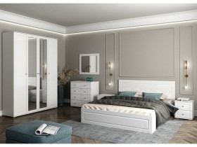 Модульная спальня Барселона (Белый/Белый глянец) в Череповце - cherepovec.katalogmebeli.com | фото