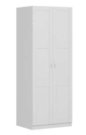 Шкаф двухдверный Пегас сборный белый в Череповце - cherepovec.katalogmebeli.com | фото