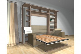 Шкаф-кровать с диваном Каролина в Череповце - cherepovec.katalogmebeli.com | фото 3