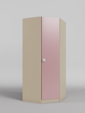 Шкаф угловой (угловая секция) Грэйси (Розовый/корпус Клен) в Череповце - cherepovec.katalogmebeli.com | фото