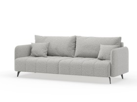 Валериан диван трёхместный прямой Светло-серый, ткань RICO FLEX 108 в Череповце - cherepovec.katalogmebeli.com | фото